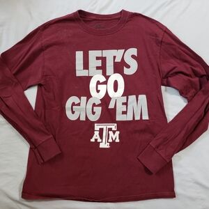 Texas A&M Gig Em Long Sleeve Tshirt